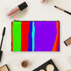 Colorful Decorative Lines Cosmetic Bag (medium)  by Valentinaart