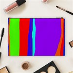 Colorful decorative lines Cosmetic Bag (Large)  Back