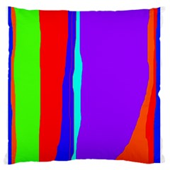 Colorful Decorative Lines Large Flano Cushion Case (one Side)