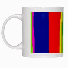 Colorful Lines White Mugs by Valentinaart