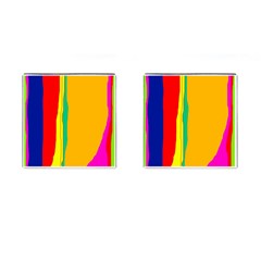 Colorful Lines Cufflinks (square) by Valentinaart