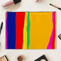 Colorful Lines Cosmetic Bag (xl) by Valentinaart