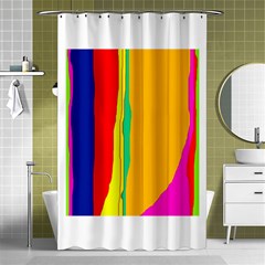 Colorful Lines Shower Curtain 48  X 72  (small) 