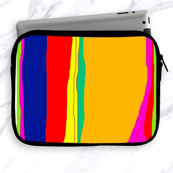 Colorful lines Apple iPad 2/3/4 Zipper Cases