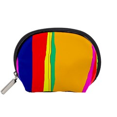 Colorful Lines Accessory Pouches (small)  by Valentinaart