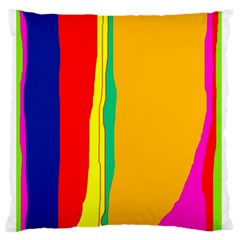 Colorful Lines Standard Flano Cushion Case (one Side)