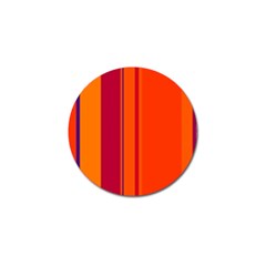 Orange Lines Golf Ball Marker by Valentinaart