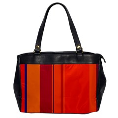 Orange Lines Office Handbags by Valentinaart