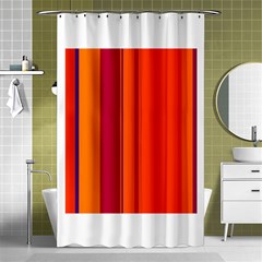 Orange Lines Shower Curtain 48  X 72  (small) 