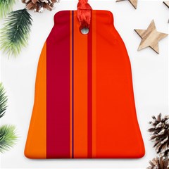 Orange Lines Ornament (bell)  by Valentinaart