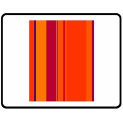 Orange Lines Double Sided Fleece Blanket (medium) 