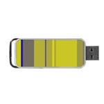 Green elegant lines Portable USB Flash (Two Sides) Back