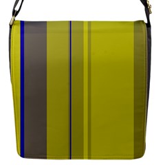 Green Elegant Lines Flap Messenger Bag (s) by Valentinaart