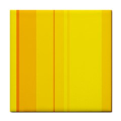 Yellow Lines Tile Coasters by Valentinaart