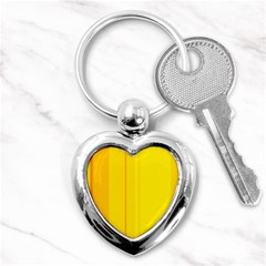 Yellow Lines Key Chains (heart)  by Valentinaart