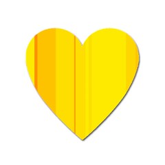 Yellow Lines Heart Magnet by Valentinaart