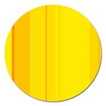 Yellow lines Magnet 5  (Round) Front