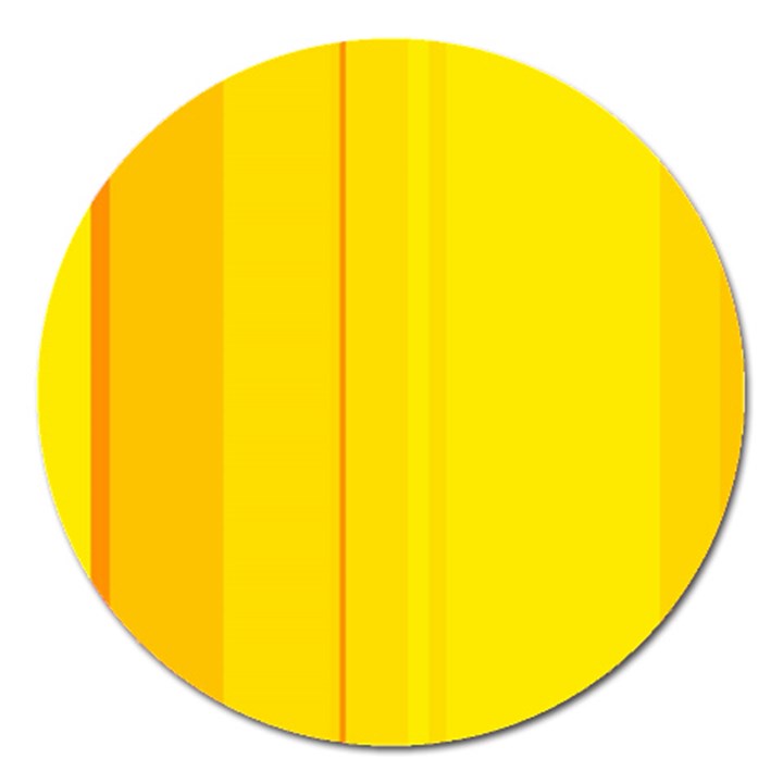 Yellow lines Magnet 5  (Round)