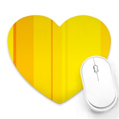 Yellow Lines Heart Mousepads by Valentinaart