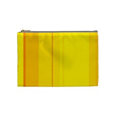 Yellow Lines Cosmetic Bag (medium)  by Valentinaart