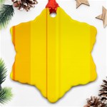 Yellow lines Snowflake Ornament (2-Side) Front