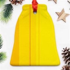 Yellow Lines Bell Ornament (2 Sides)