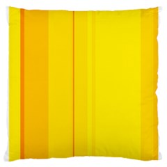 Yellow Lines Large Cushion Case (one Side) by Valentinaart