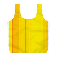 Yellow Lines Full Print Recycle Bags (l)  by Valentinaart