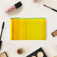 Yellow Lines Cosmetic Bag (xs) by Valentinaart