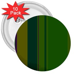 Green Elegant Lines 3  Buttons (10 Pack)  by Valentinaart