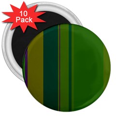 Green Elegant Lines 3  Magnets (10 Pack)  by Valentinaart