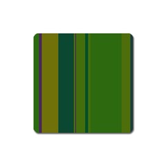 Green Elegant Lines Square Magnet by Valentinaart