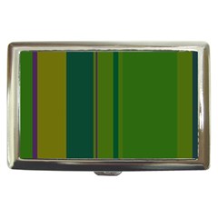 Green Elegant Lines Cigarette Money Cases by Valentinaart