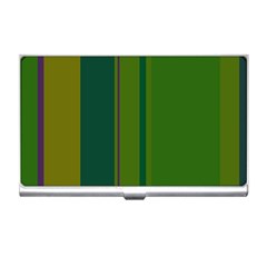 Green Elegant Lines Business Card Holders by Valentinaart