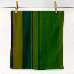 Green Elegant Lines Face Towel by Valentinaart