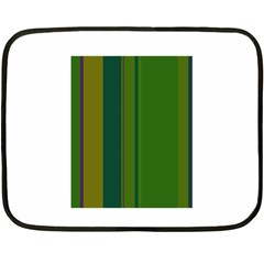 Green Elegant Lines Fleece Blanket (mini) by Valentinaart