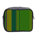 Green elegant lines Mini Toiletries Bag 2-Side Back