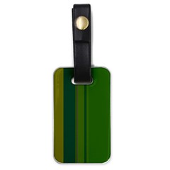 Green Elegant Lines Luggage Tags (one Side)  by Valentinaart