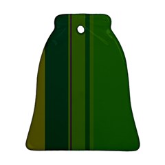 Green Elegant Lines Bell Ornament (2 Sides)