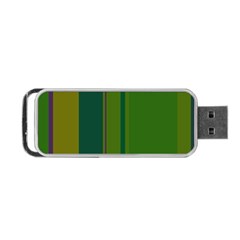 Green Elegant Lines Portable Usb Flash (one Side) by Valentinaart