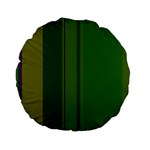 Green elegant lines Standard 15  Premium Round Cushions Front