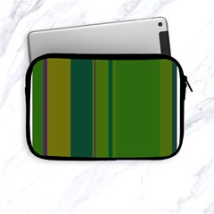 Green Elegant Lines Apple Ipad Mini Zipper Cases by Valentinaart