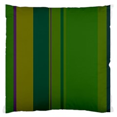 Green Elegant Lines Large Flano Cushion Case (one Side)