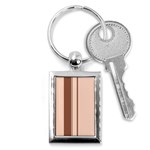 Elegant brown lines Key Chains (Rectangle)  Front