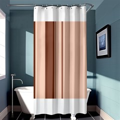 Elegant Brown Lines Shower Curtain 36  X 72  (stall)  by Valentinaart