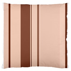 Elegant Brown Lines Large Cushion Case (one Side) by Valentinaart