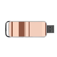 Elegant Brown Lines Portable Usb Flash (two Sides)