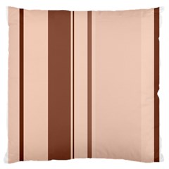 Elegant Brown Lines Large Flano Cushion Case (one Side)