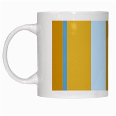 Yellow Elegant Lines White Mugs by Valentinaart