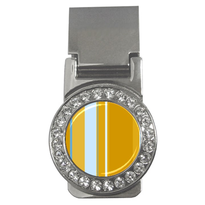 Yellow elegant lines Money Clips (CZ) 